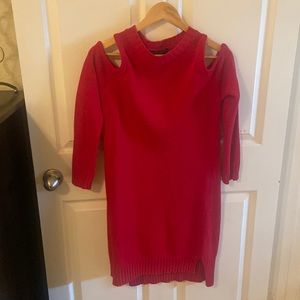 Red long sleeve dress